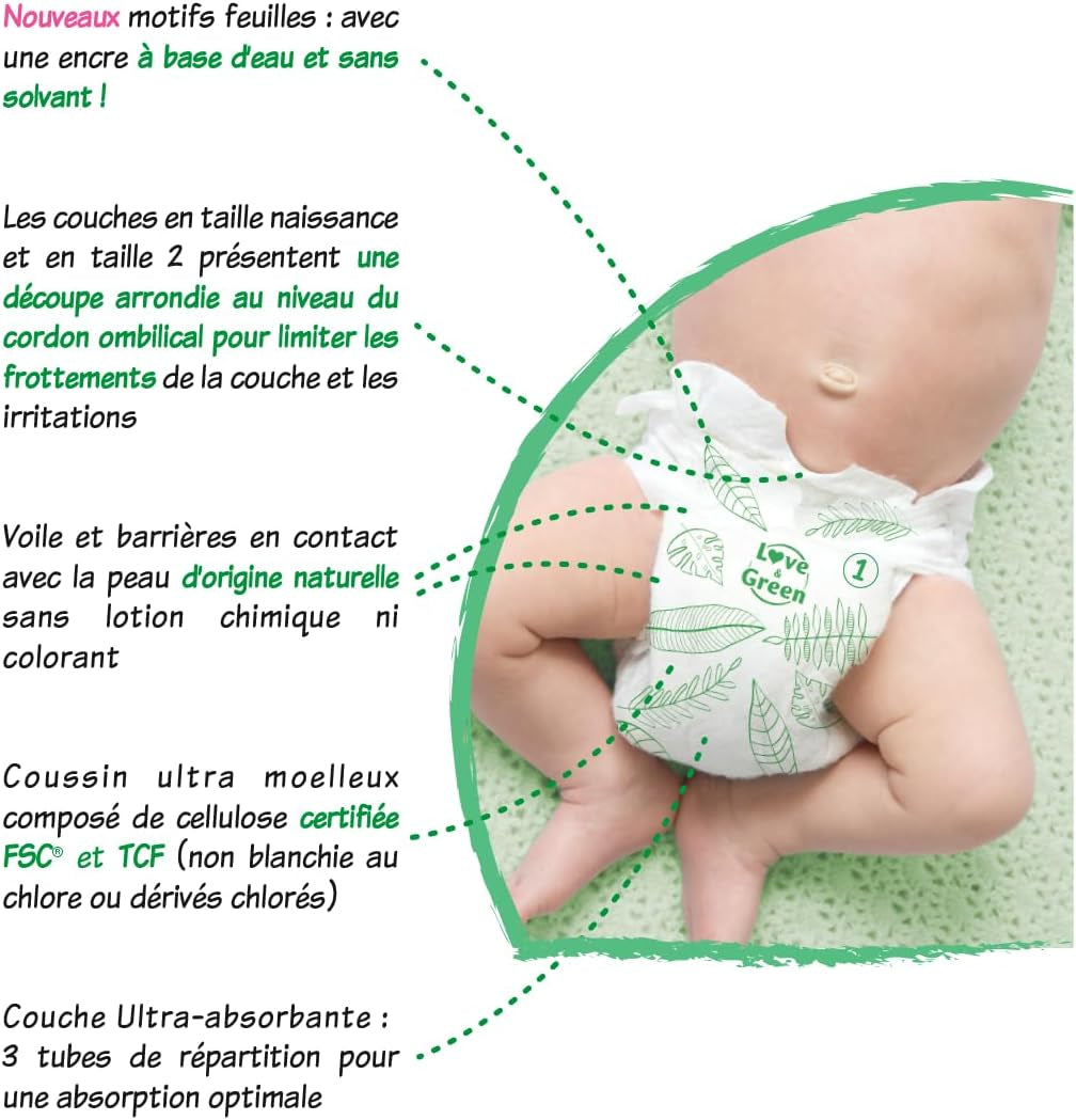 Pañales hipoalergénicos para bebés.