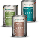 Venandi Animal Premium Nassfutter für Katzen, Probierpaket II, Pollo + Conejo, Kalb, Pavo, 6 x 400 g, getreidefrei und naturbelassen, 2,4 kg