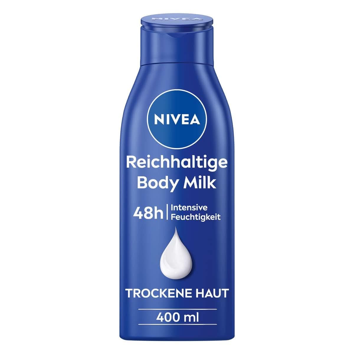 NIVEA Rich Body Milk, crema corporal nutritiva intensiva con aceite de almendras, 400 ml Ducha y baño Naty Shop