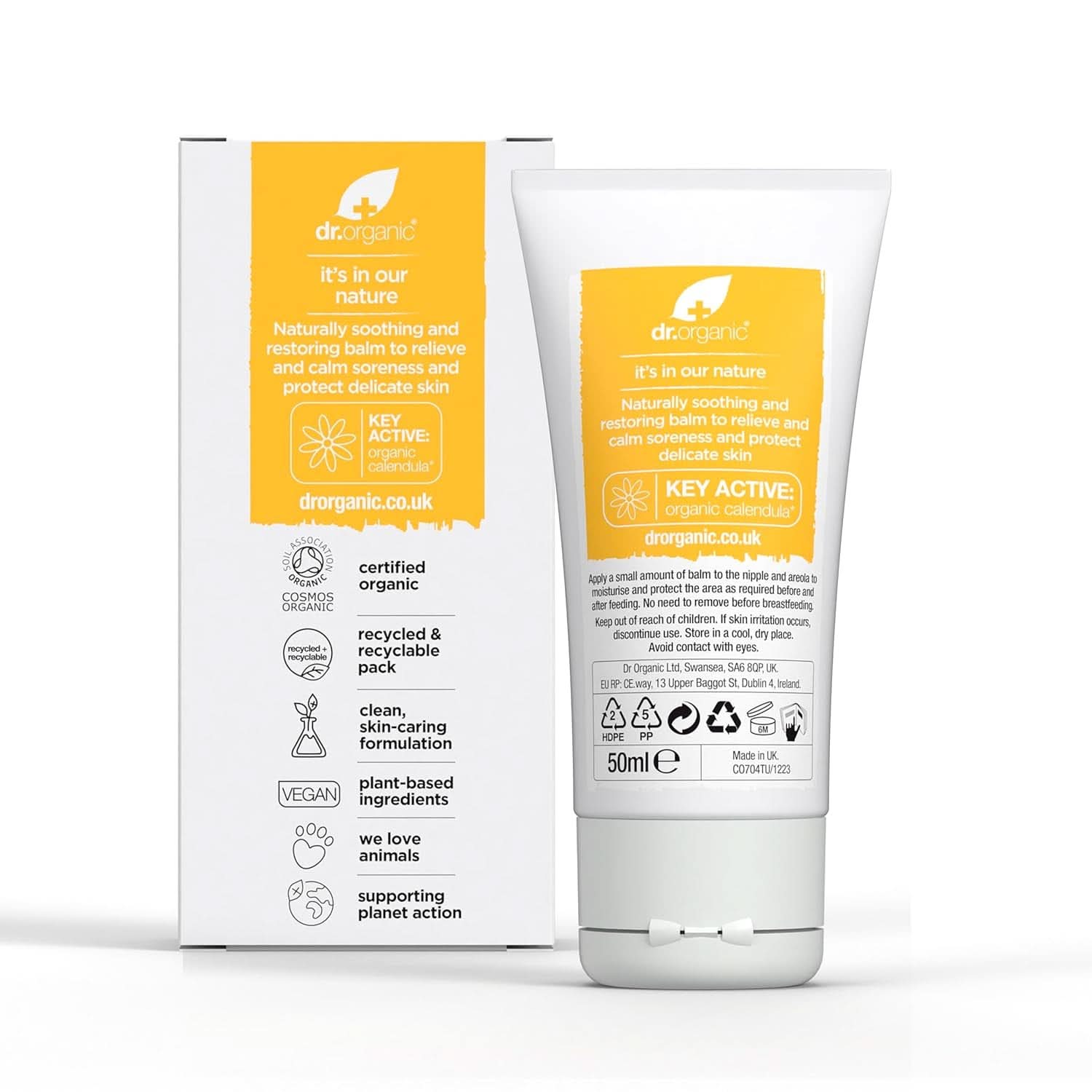 Dr Organic Bálsamo para Pezones con Caléndula, Lanolina, Alivio Natural, Para heridas y pezones agrietados, 30 ml Accesorios Alimentación y Lactancia Bebe Naty Shop