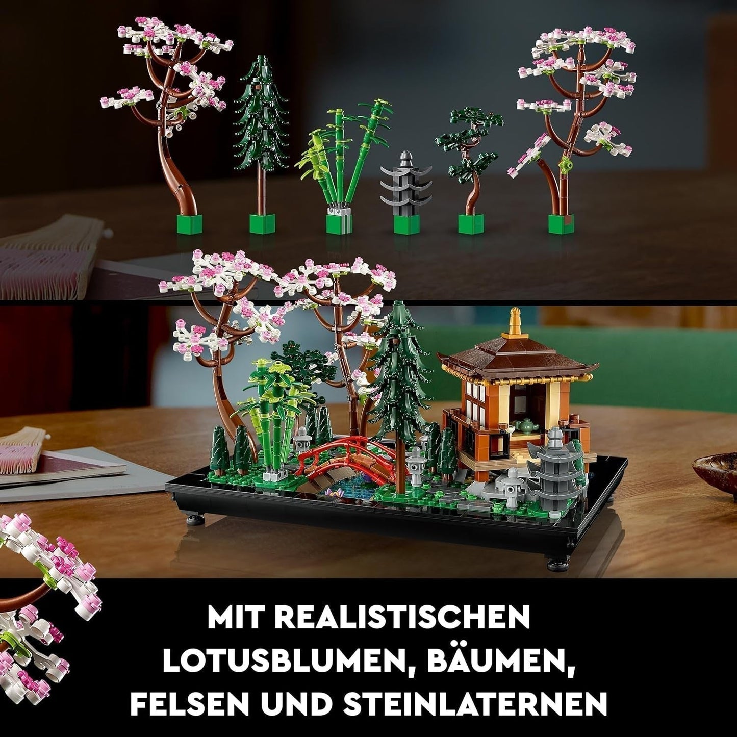 Lego Icons Garden Of Silence - Set de jardín botánico zen para adultos con flores de loto - Decoración de escritorio personalizable de inspiración japonesa - Regalo para mujeres y hombres 10315 Juegos de construcción Besuche den LEGO-Store