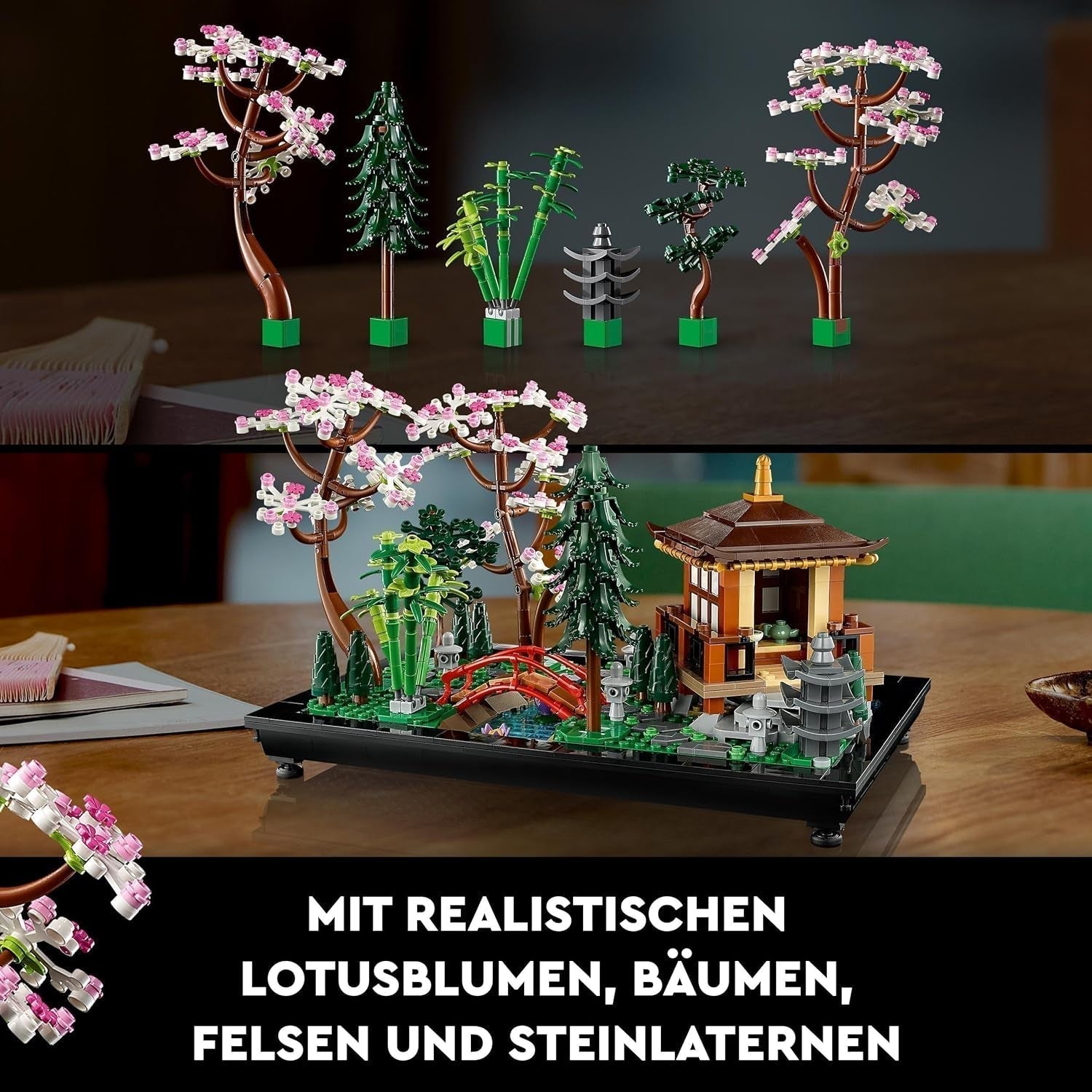 Lego Icons Garden Of Silence - Set de jardín botánico zen para adultos con flores de loto - Decoración de escritorio personalizable de inspiración japonesa - Regalo para mujeres y hombres 10315 Juegos de construcción Besuche den LEGO-Store