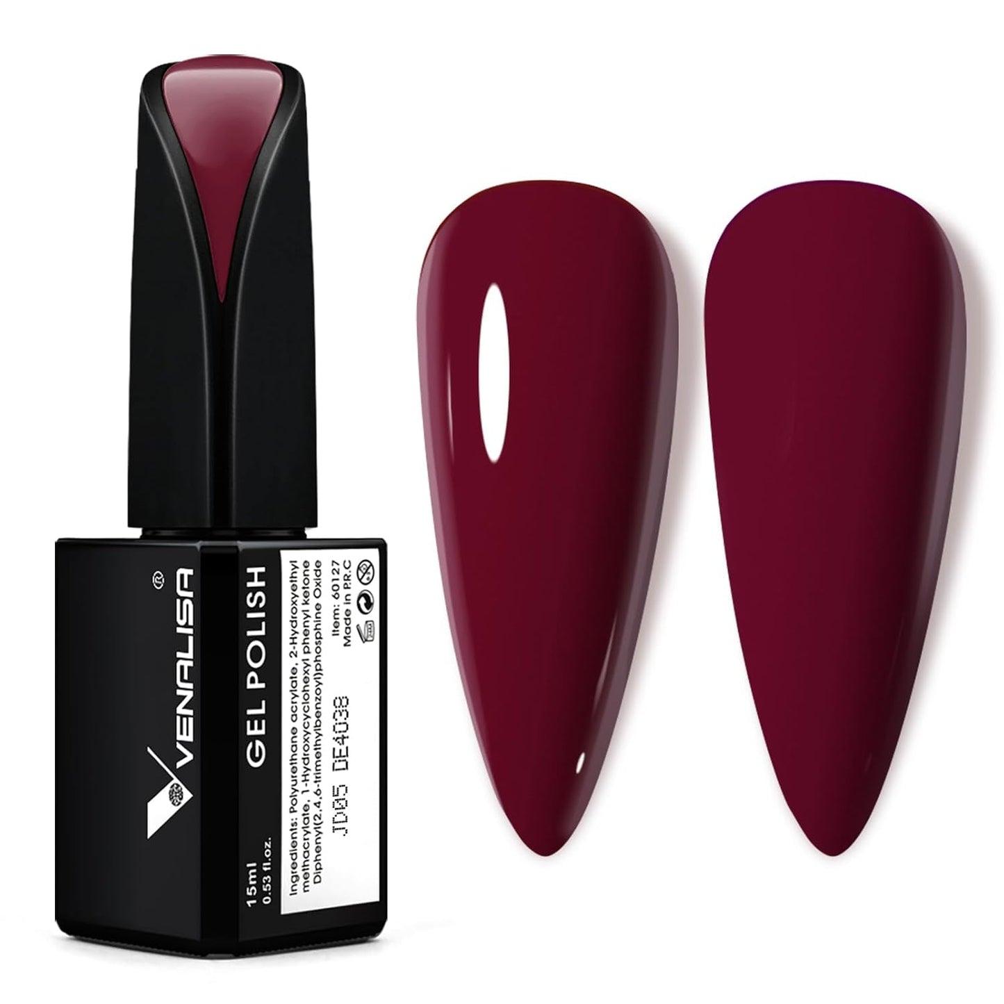 VENALISA Esmalte de uñas UV Coral Orange 15ml Esmalte de uñas en gel para lámpara de uñas UV Modelos de esmalte de uñas en gel de color naranja coral transparente para diseño de uñas DIY