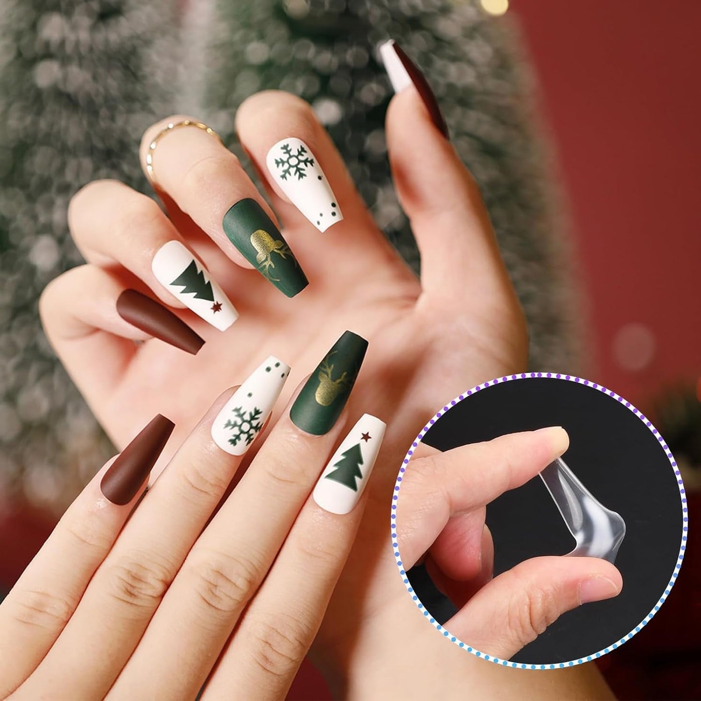 Uñas postizas transparentes extralargas, 240 piezas de uñas postizas de media cubierta, uñas postizas rectas cuadradas, extensiones de uñas francesas para salones de uñas y arte de uñas DIY
