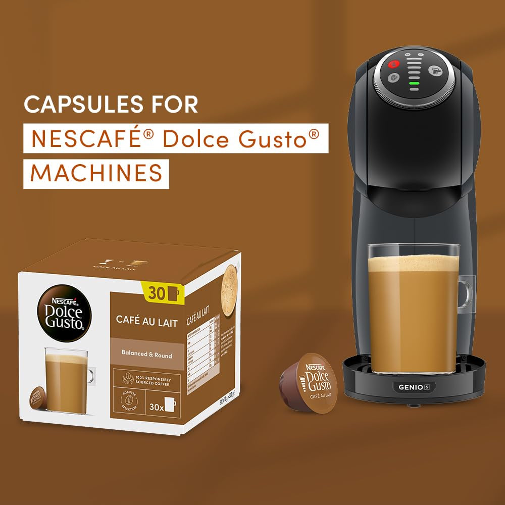 NESCAFÉ Dolce Gusto Cafe au Lait Kaffeepads, 30 cápsulas (30 porciones)
