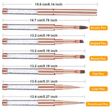 6 uds cepillos de uñas con tapa uñas Gel UV cepillo de uñas acrílico cepillo de Gel de uñas juego de pinceles parciales para decoración de uñas