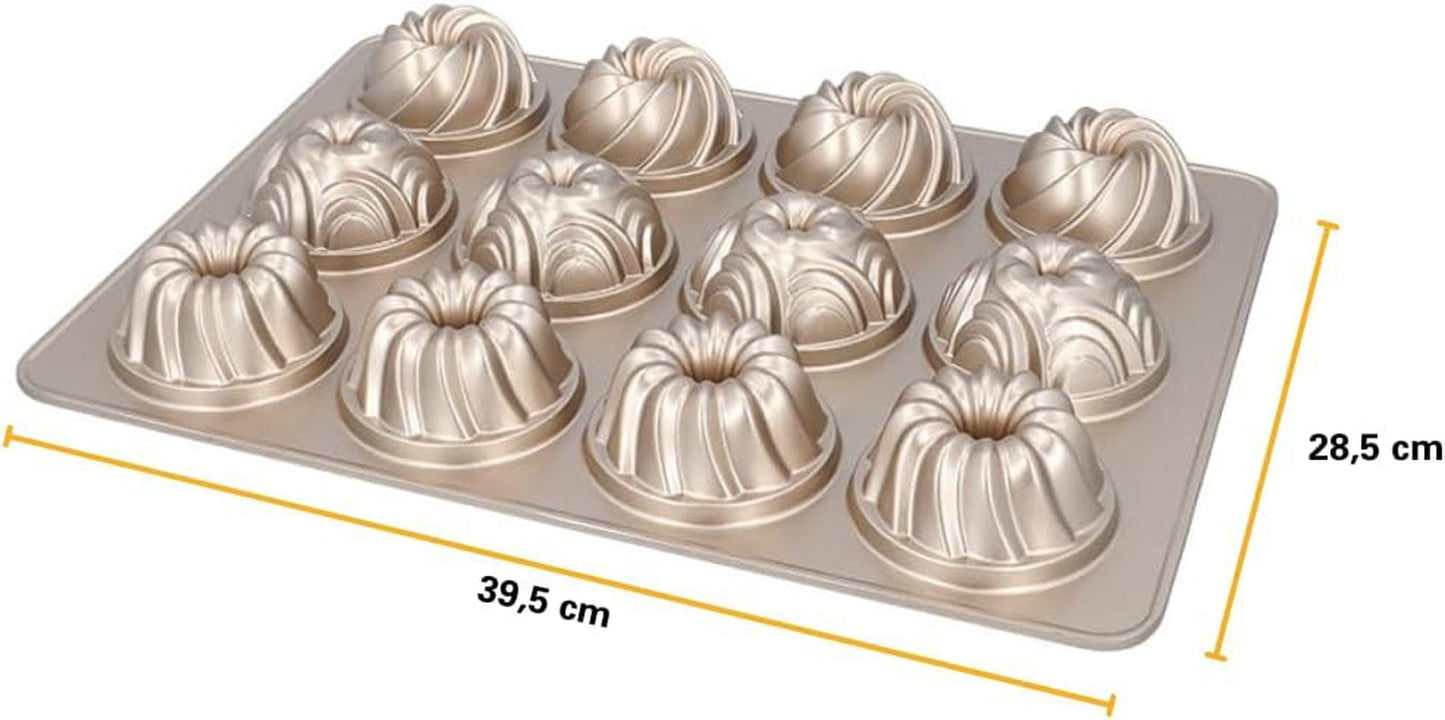 Birkmann, Contoura, Gugelhupfblech Violet, Backform Aus Aluguss, Mit Antihaftbeschichtung Und Rezept, 887077 Moldes y bandejas para repostería Naty Shop