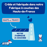 Pañales talla 5 (12-25 kg) - saludables y muy absorbentes - protección contra fugas 12 horas - sin sustancias no deseadas - fabricado en Francia - precio asequible - 120 pañales desechables