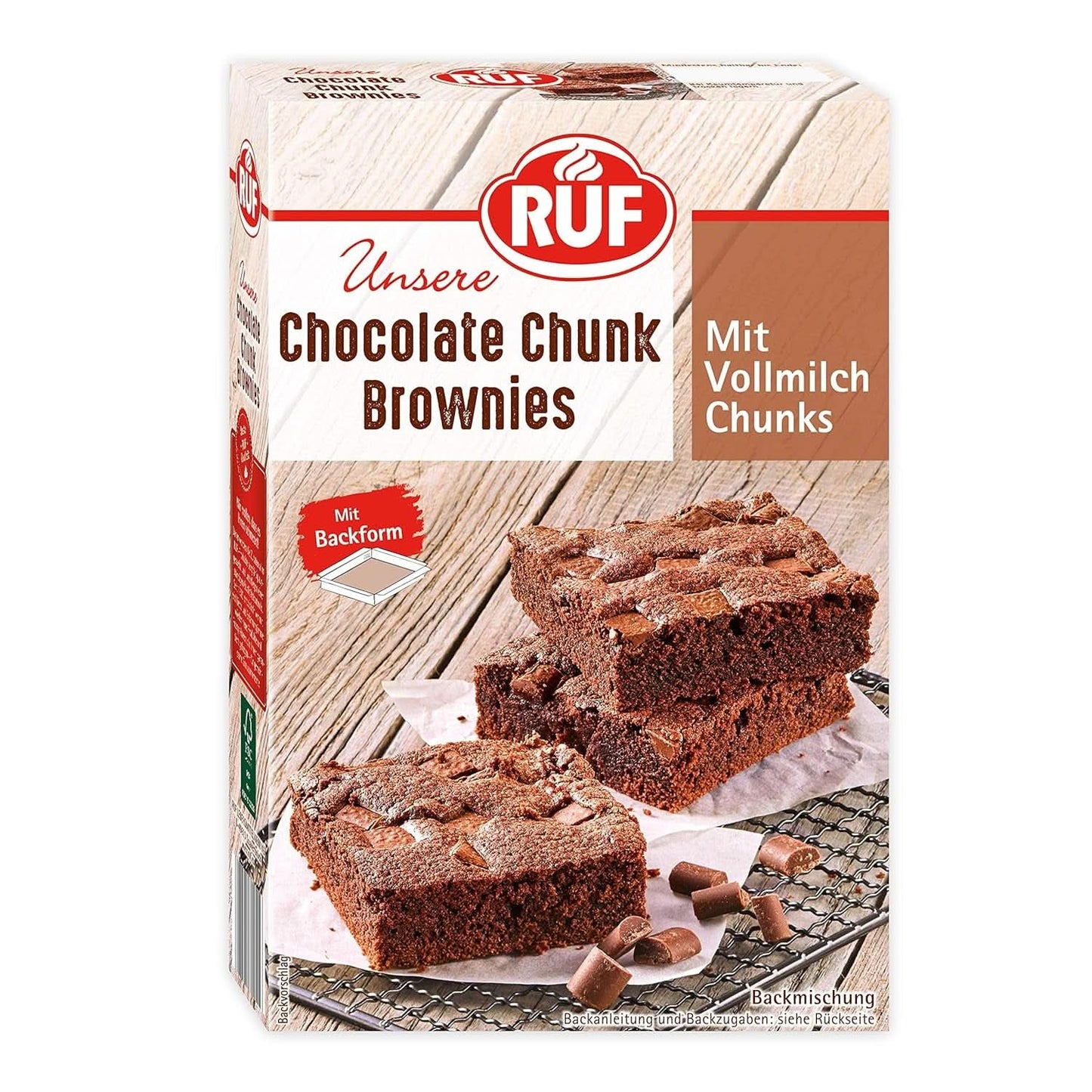 Brookies RUF, mix de moras y galletas, 460 gramos Naty Shop Kitchen 410 gramos Brownies con trozos de chocolate