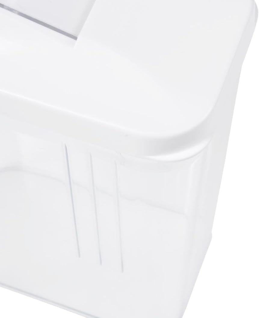 Caja vertedora keeeper para suministros secos, tapa dosificadora de ajuste continuo, plástico, 500 ml, 8 x 4,5 x 15 cm, Paola, blanco Cajas de almacenamiento de alimentos Naty Shop