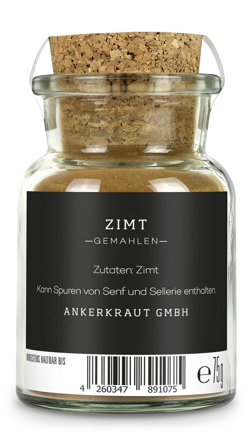 Ankerkraut Zimt, gemahlen, 75g en Korkenglas