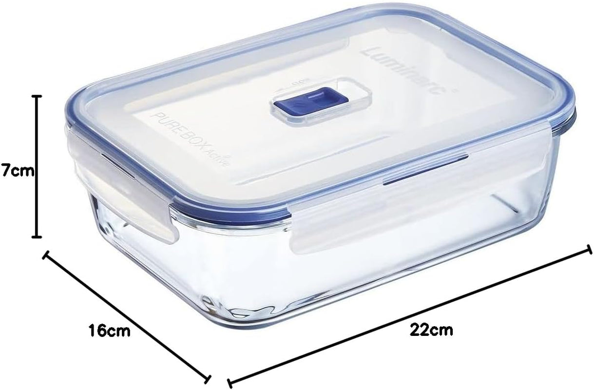 Envases Herméticos Rectangulares Pure Box Active - 197cl Bicolor Cajas para conservación de alimentos Naty Shop