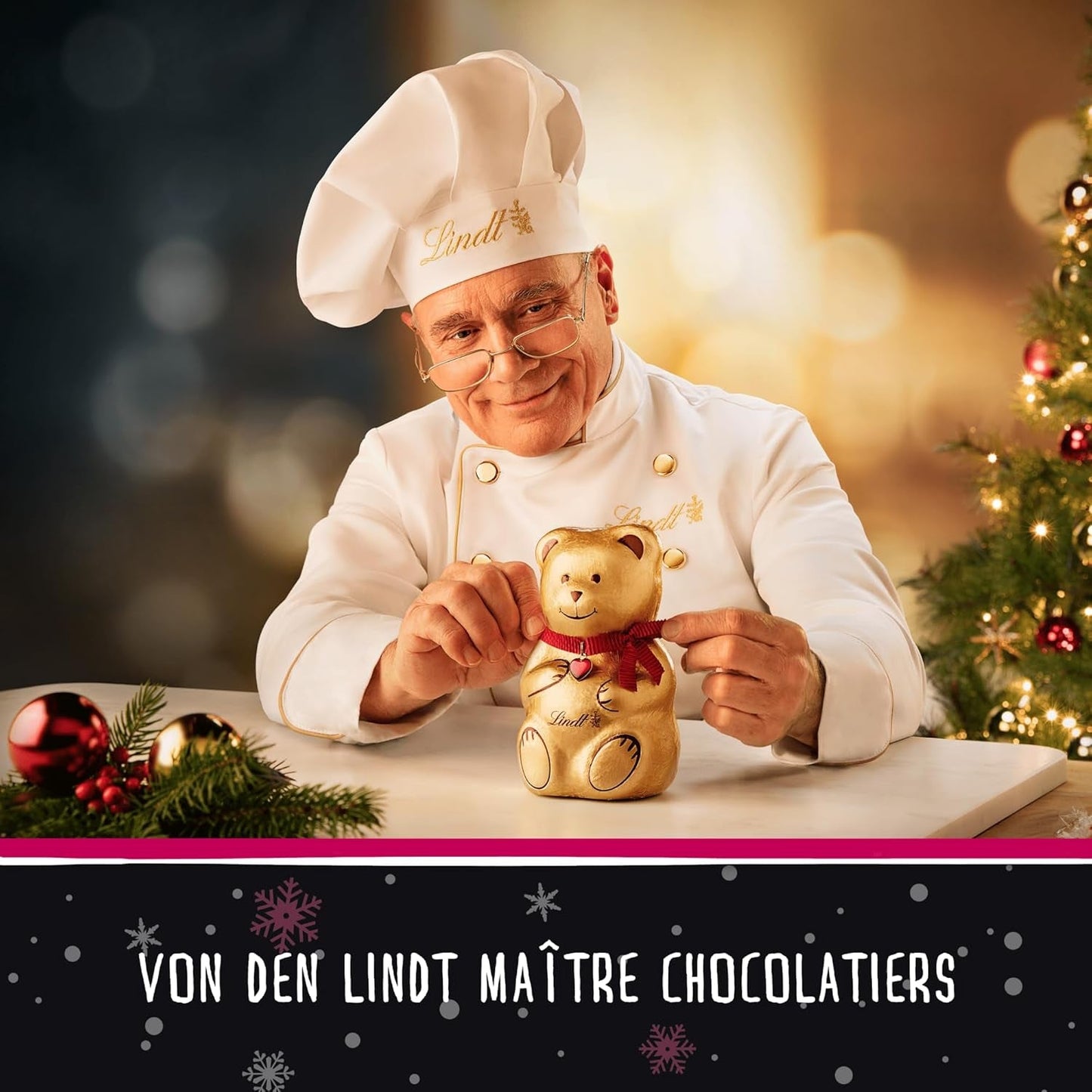 Chocolate Lindt | HOLA Mini Papá Noel | 50g | 5 Mini Moși Moși (10 g cada uno) de fino chocolate con leche | Figuras navideñas de chocolate para grandes y pequeños.