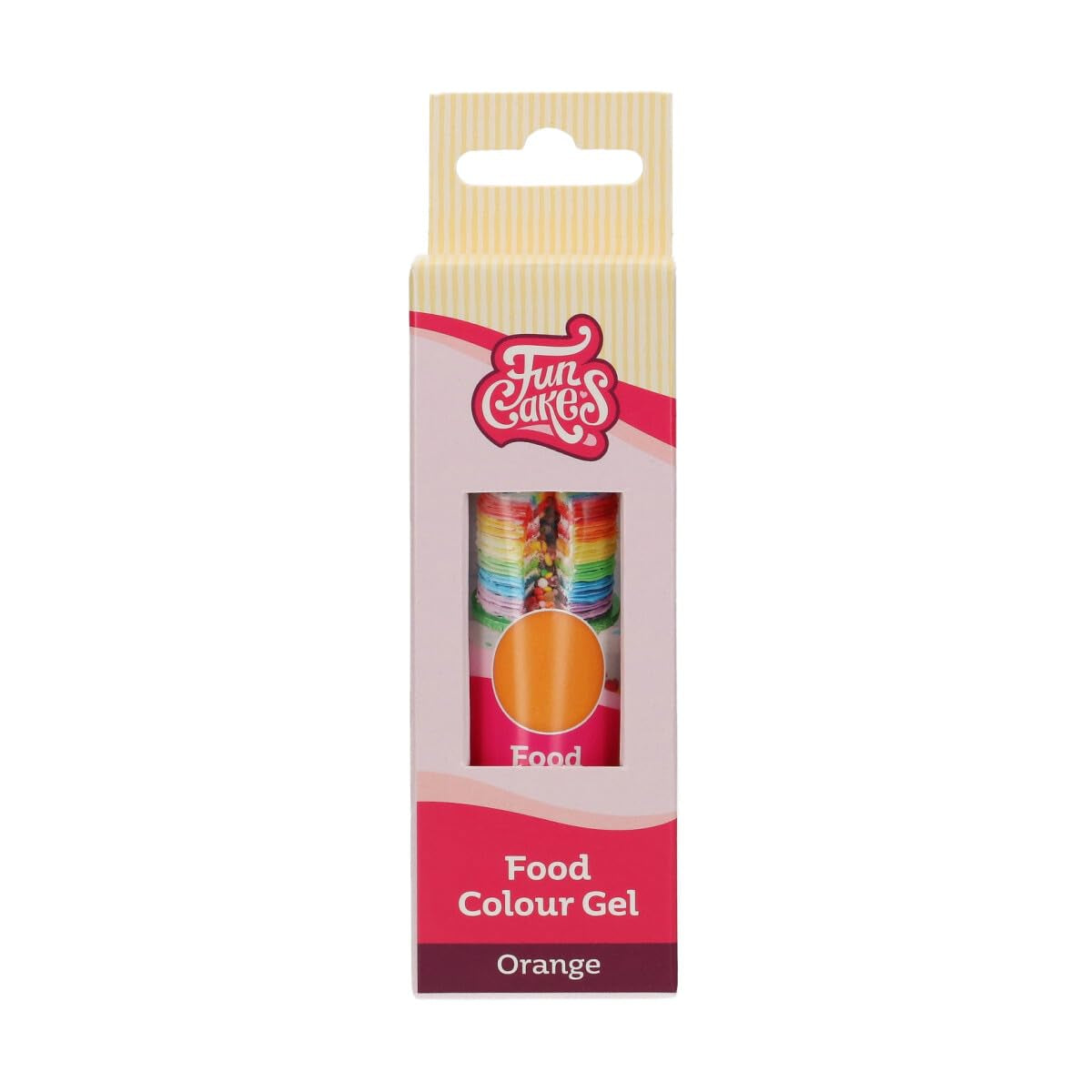 Funcakes Colorante Alimentario en Gel Naranja: Colorante alimentario altamente concentrado para masas, natas, fondant y mazapanes. Fácil dosificación. Una sola gota para crear colores vibrantes. Halal. 30 gramos.