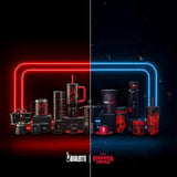 Bialetti Moka Express Stranger Things Cafetera de 6 tazas, botón musical con función de carga USB-C, no apta para placas de inducción, 6 tazas (270 ml), negra