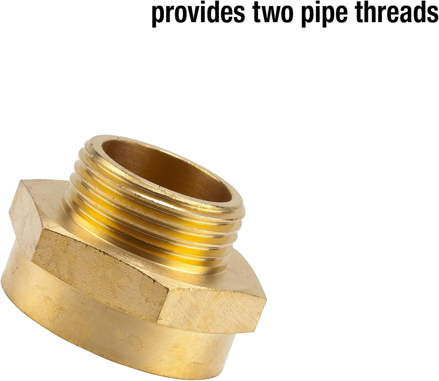 Boquilla roscada reductora de latón Gardena: Conector de latón para reductor roscado, por ejemplo, para bombas, rosca externa de 33,3 mm (G 1 pulgada) / rosca interna de 42 mm (G 1 1/4 pulgada) (7266-20)