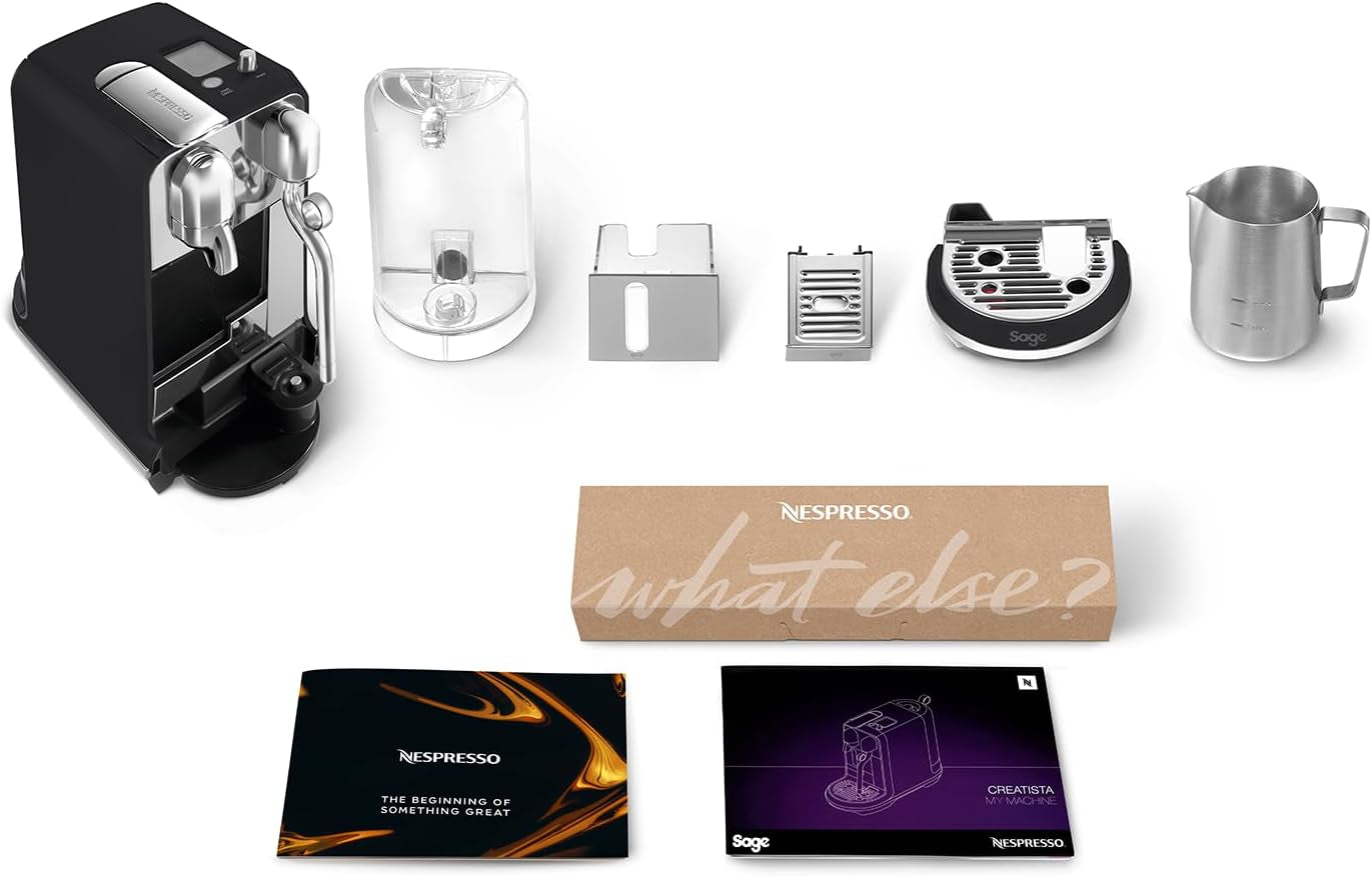 Cafetera espresso con cápsulas Nespresso SNE800 Creatista Plus de Sage, negro mate