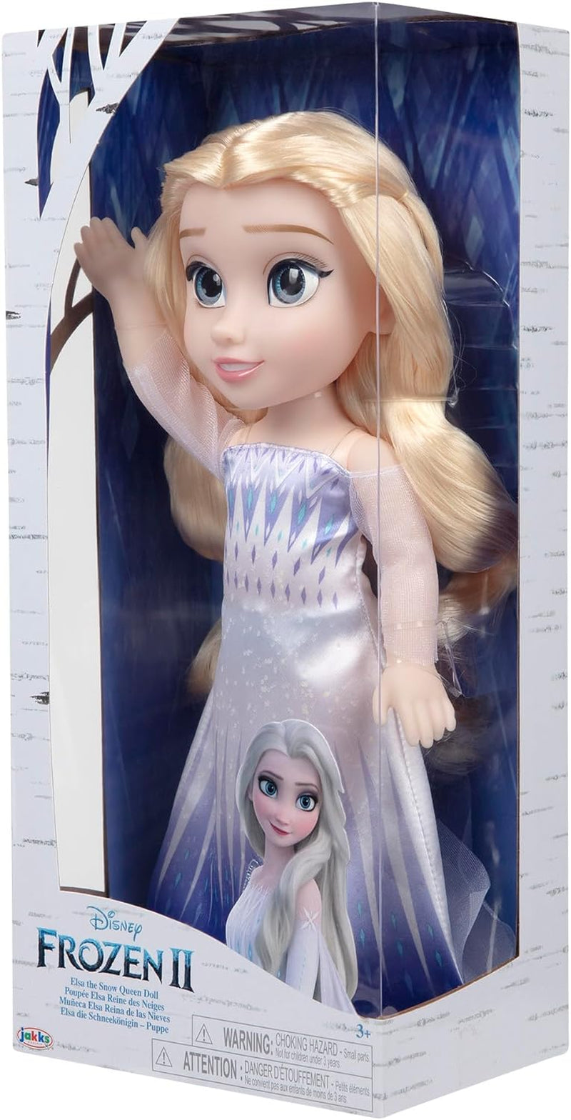 Muñeca Disney Frozen 2 ELSA La Reina de las Nieves - Muñeca movible de 35 cm de altura con un vestido icónico de moda y cabello largo y suelto para mayor diversión a la hora de jugar, para niñas a partir de 3 años, 214894 Naty Shop Dolls