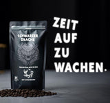 Black Dragon Espresso 100% Robusta - Café en grano tostado extra fuerte - Café muy fuerte y con mucho cuerpo y alto contenido en cafeína - Espresso muy fuerte