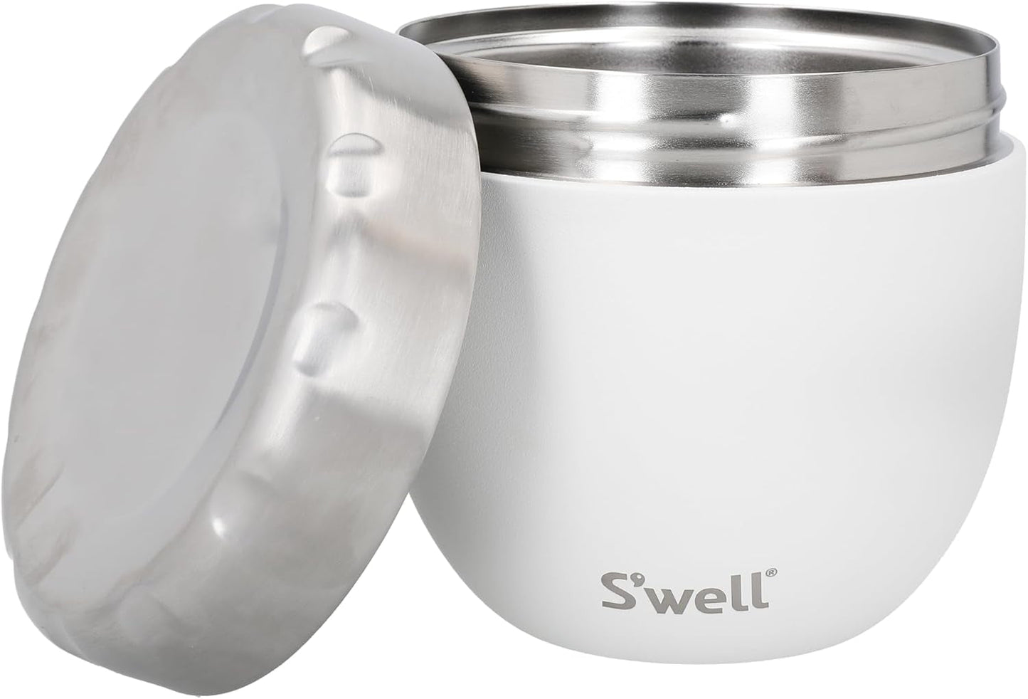 Eats Cuenco de Comida 2 en 1 con Tapa de Rosca, 636ml, Piedra Lunar, Vaso para Comida con Triple Aislamiento, Hermético para hasta 11h Frío/7h Caliente en Cajas de Almacenamiento de Alimentos de Viaje Naty Shop
