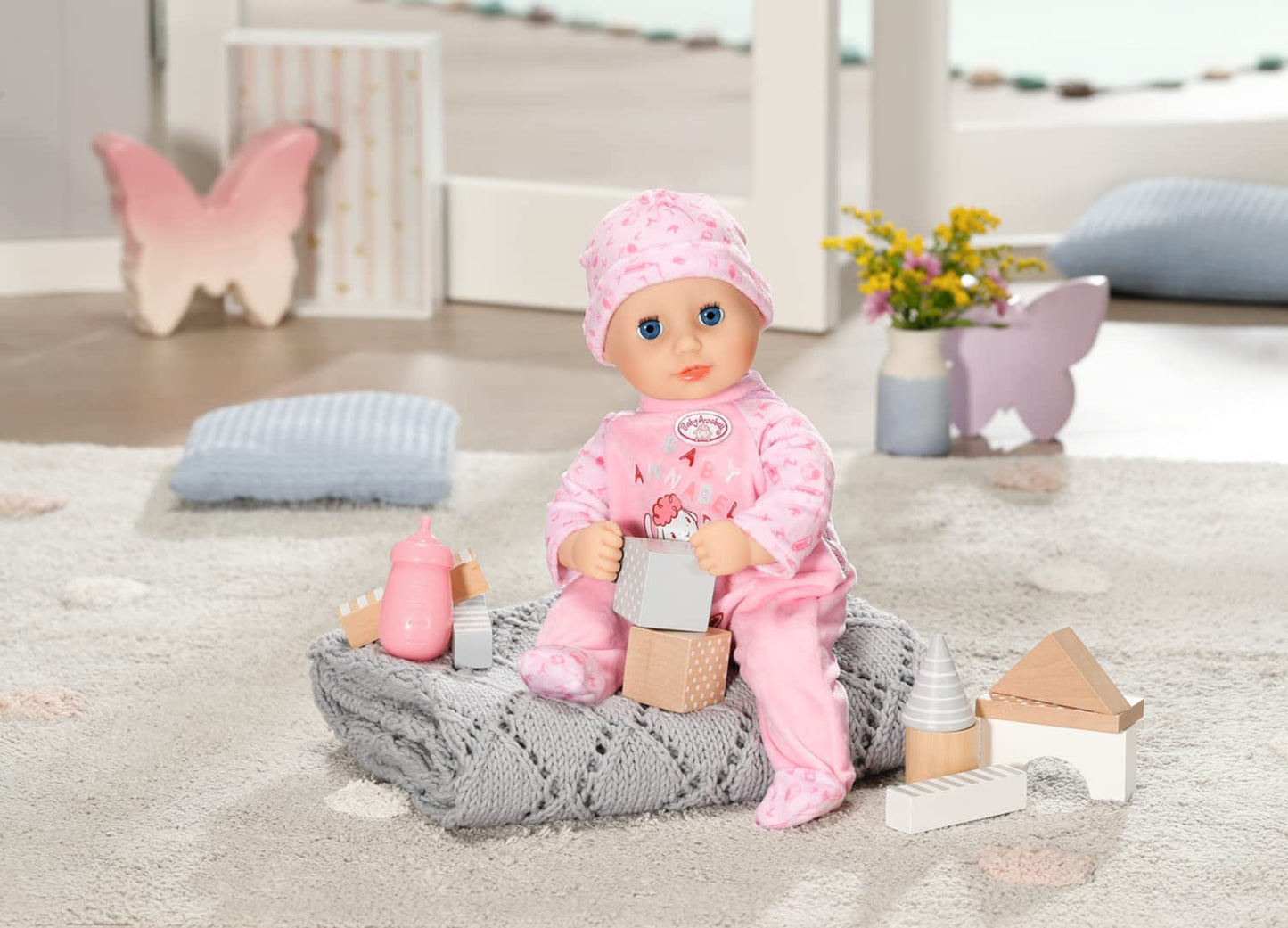 Annabell Muñeca blanda Little Annabell de 36cm, con cuerpo de tela y ojos somnolientos, 36cm, 709870 Zapf Creation