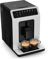 Krups EA897B Evidence ECOdesign Cafetera espresso automática, función automática espresso y capuchino, tecnología Quattro Force, vasos de leche one-touch, 8 presintonías, sistema de leche, 1450W