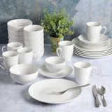 Zen Buffet Vajilla de Porcelana, Servicio para 6 (30 Piezas), Blanco (Tazas)