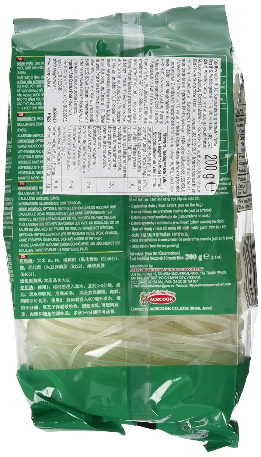 ACECOOK - O FIDEOS DE ARROZ - (1 X 200 GR)