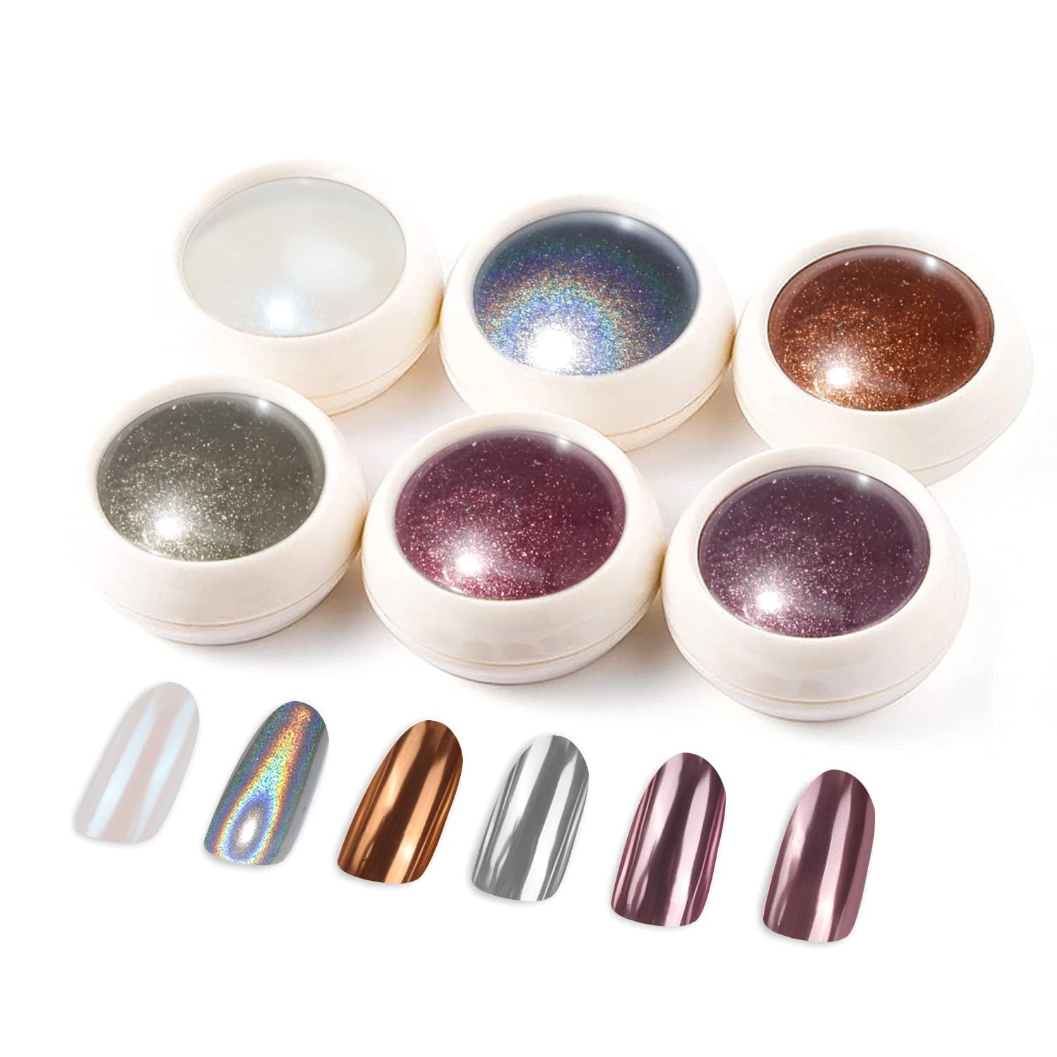 BISHENGYF Polvo de uñas cromado de oro rosaNeue Upgrade Grosse Kapazitä Chrom PulverSuper-Spiegeleffekt Metall Mirror Chrome Powder -Neon Glassy Pearl Effect Glitter Nagelkunst Pulver para salón de bricolaje