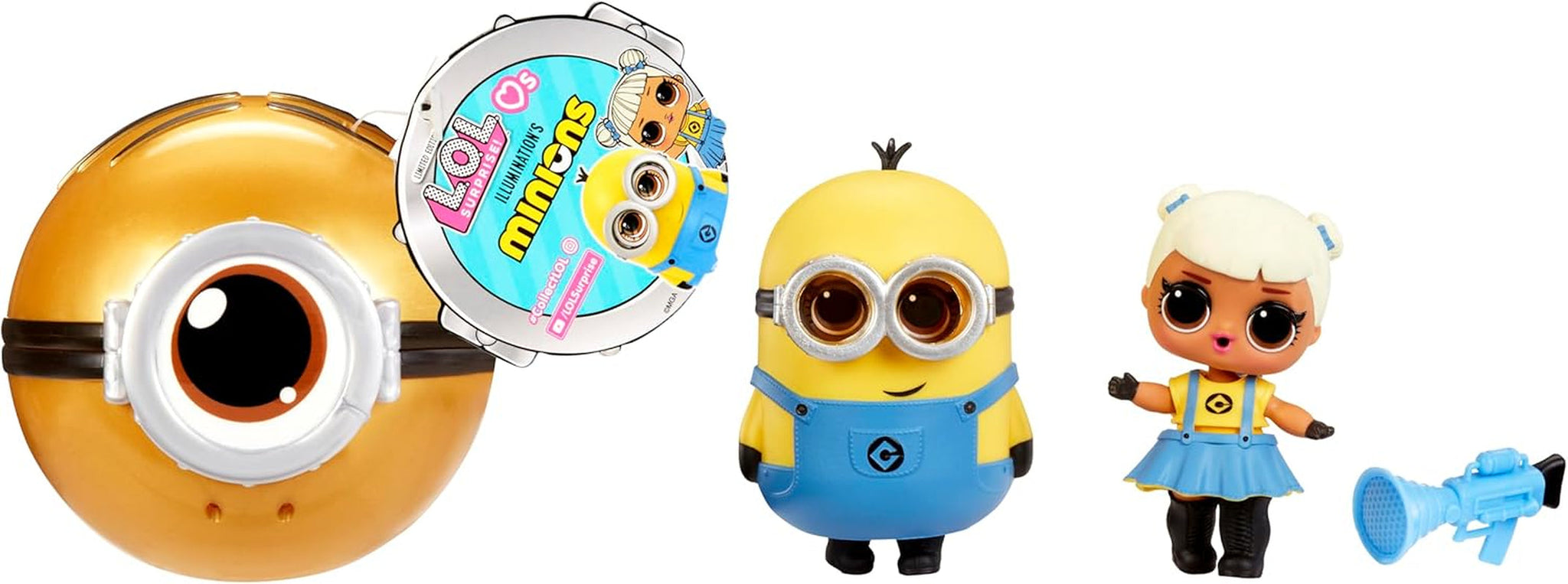 Jajaja ¡Sorpresa! Loves Minions Tots: incluye 1 muñeca con atuendo y accesorios, pelota inspirada en los Minions, embalaje oculto y 6 muñecos coleccionables.