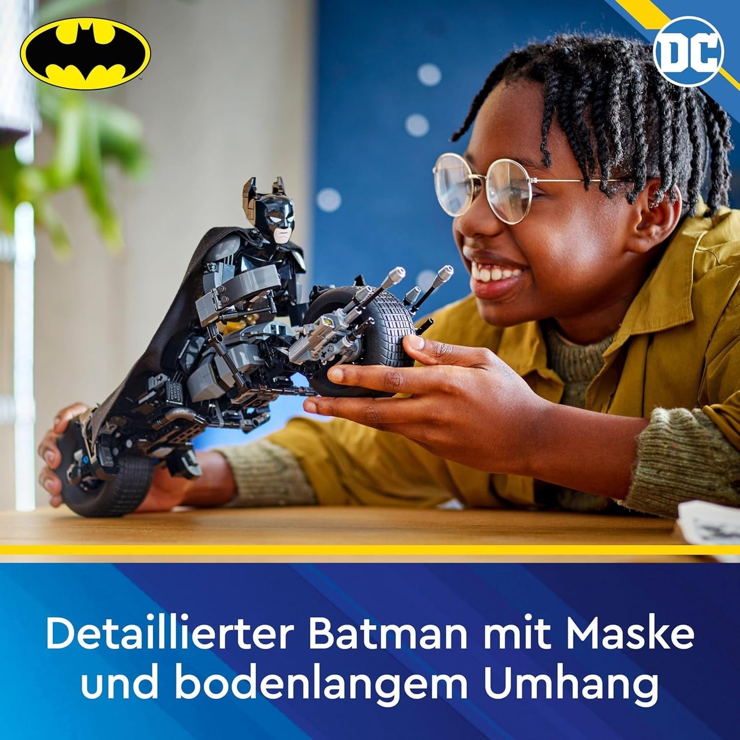 LEGO DC Batman: Bloques de construcción Batman con Batpod, juguete de película de superhéroes, set de juego de aventuras para niños, regalo para niños y niñas 76273 Juegos de construcción Besuche den LEGO-Store
