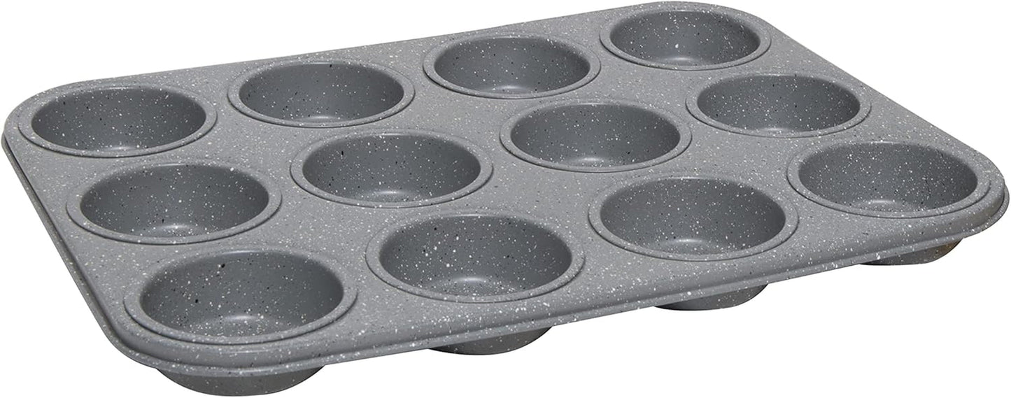 Masterchef MCA-MUF Muffinform Para 12 Cupcakes Muffinblech Aus Karbonstahl, Acero Inoxidable, Acero Moldes y bandejas Naty Shop