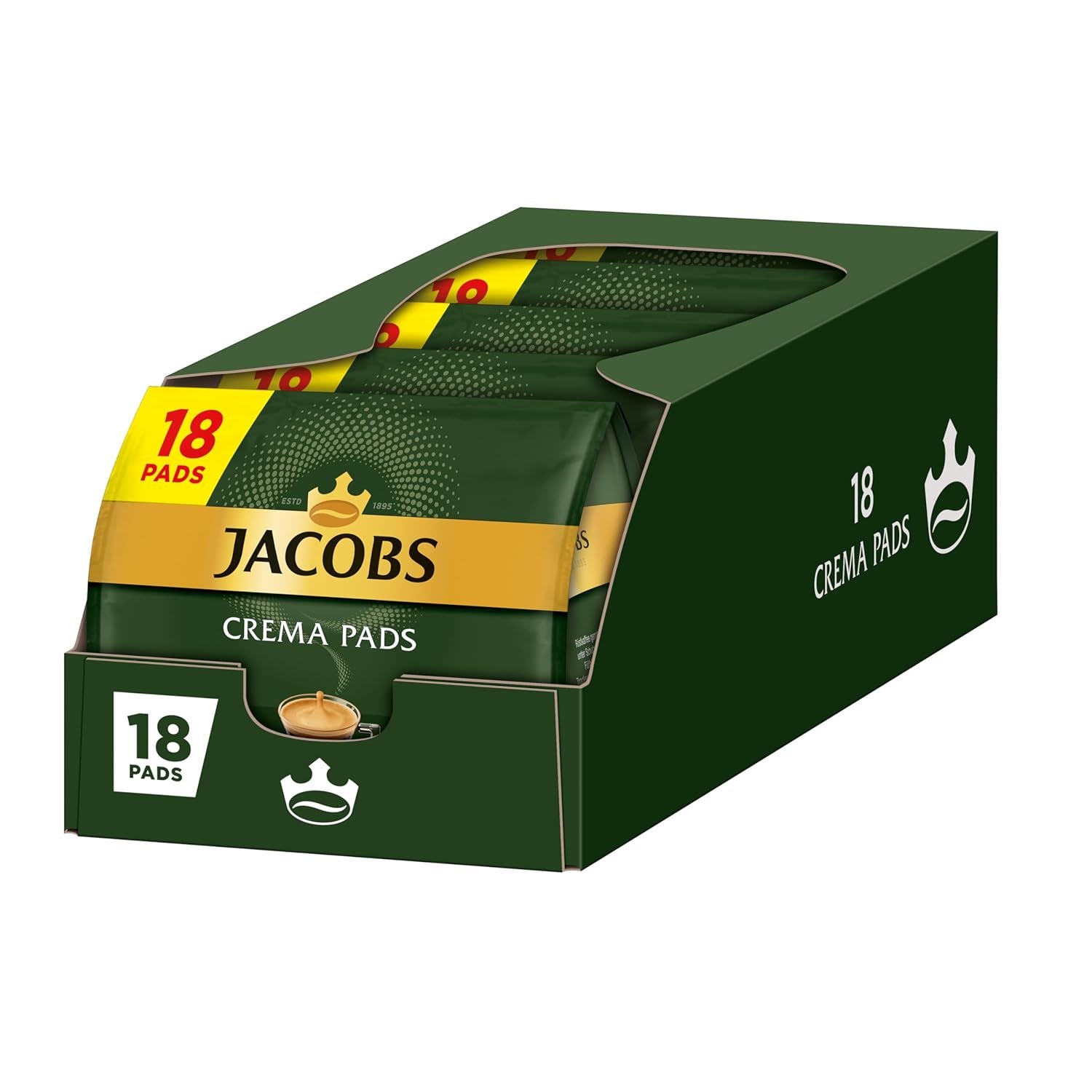 Jacobs Pads Cream, Pads compatibles con Senseo, 5 x 18 Getränke, 90 Kaffeepads