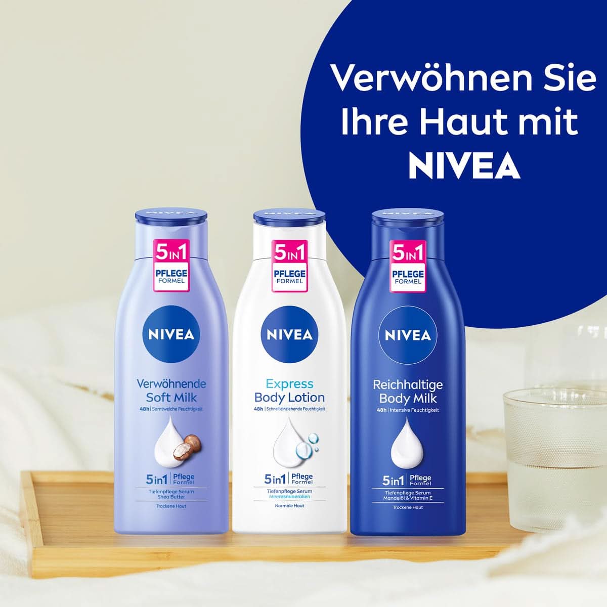 NIVEA Rich Body Milk, crema corporal nutritiva intensiva con aceite de almendras, 400 ml Ducha y baño Naty Shop