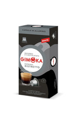 Gimoka Kaffeekapseln Espresso Ristretto, Intensität 11/13-100 Kapsel aus Aluminium - Compatible con Nespresso* Haushalts-Espressomaschinen - 100 Stück (10 x 10 Getränke) - Hergestellt in Italien