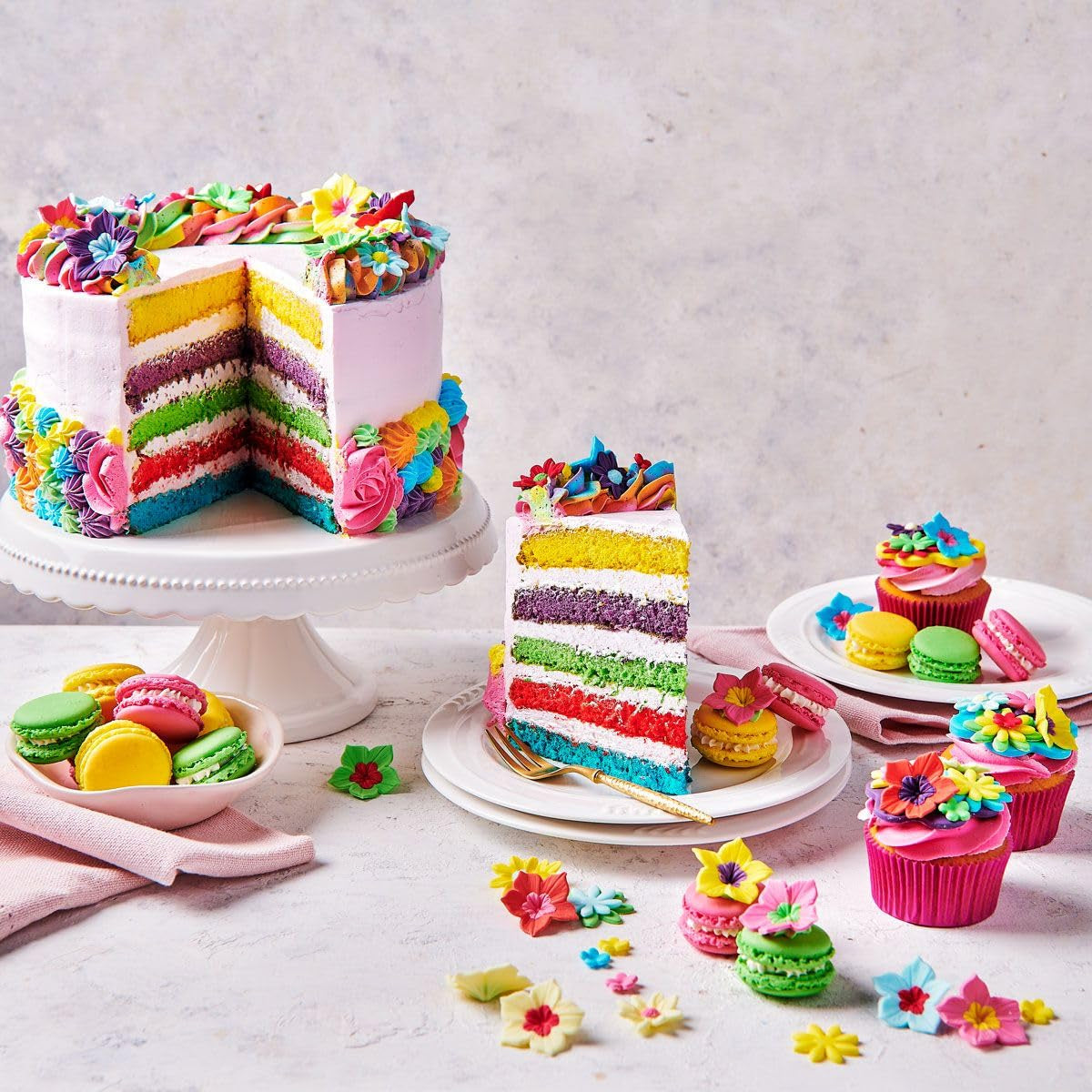 Funcakes Purple Food Color Gel: Colorante alimentario altamente concentrado para masa, crema, fondant, mazapán, bollería, fácil dosificación, gotas individuales para crear colores vibrantes, Halal, 30g