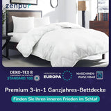 Edredón Premium 200X200Cm 4 estaciones, edredón para todas las estaciones 200X200 - cálido en invierno y fresco en verano, 2 fundas nórdicas combinables 200X200 Edredones y edredones Naty Shop