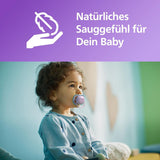 Chupete Philips Avent Ultra Air - juego de 2 chupetes transpirables sin BPA para bebés a partir de 18 meses, incluido estuche de transporte y esterilización, Whale/Whale (Modelo SCF349/24)