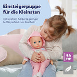 BABY Born Hannah Play with Me - Muñeca bebé con 5 funciones - Cuerpo de material blando incluidos accesorios - Muñeca de 36 cm - Funciona con pilas - Apto para niños a partir de 1 año