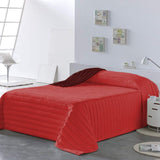 PETTI Artigiani Italiani - Cubrecama individual, colcha doble cara, colcha de muelles, azul medianoche, blanco, 100% Made in Italy Edredones y colchas Naty Shop Bordeaux Medida cama 100 (170 X260 Cm)