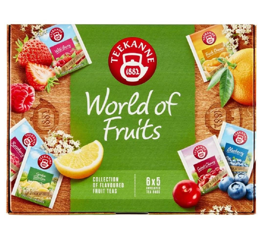 Teekanne Caja Selección Té de Frutas World of Fruits 6 sabores 5 bolsitas de té