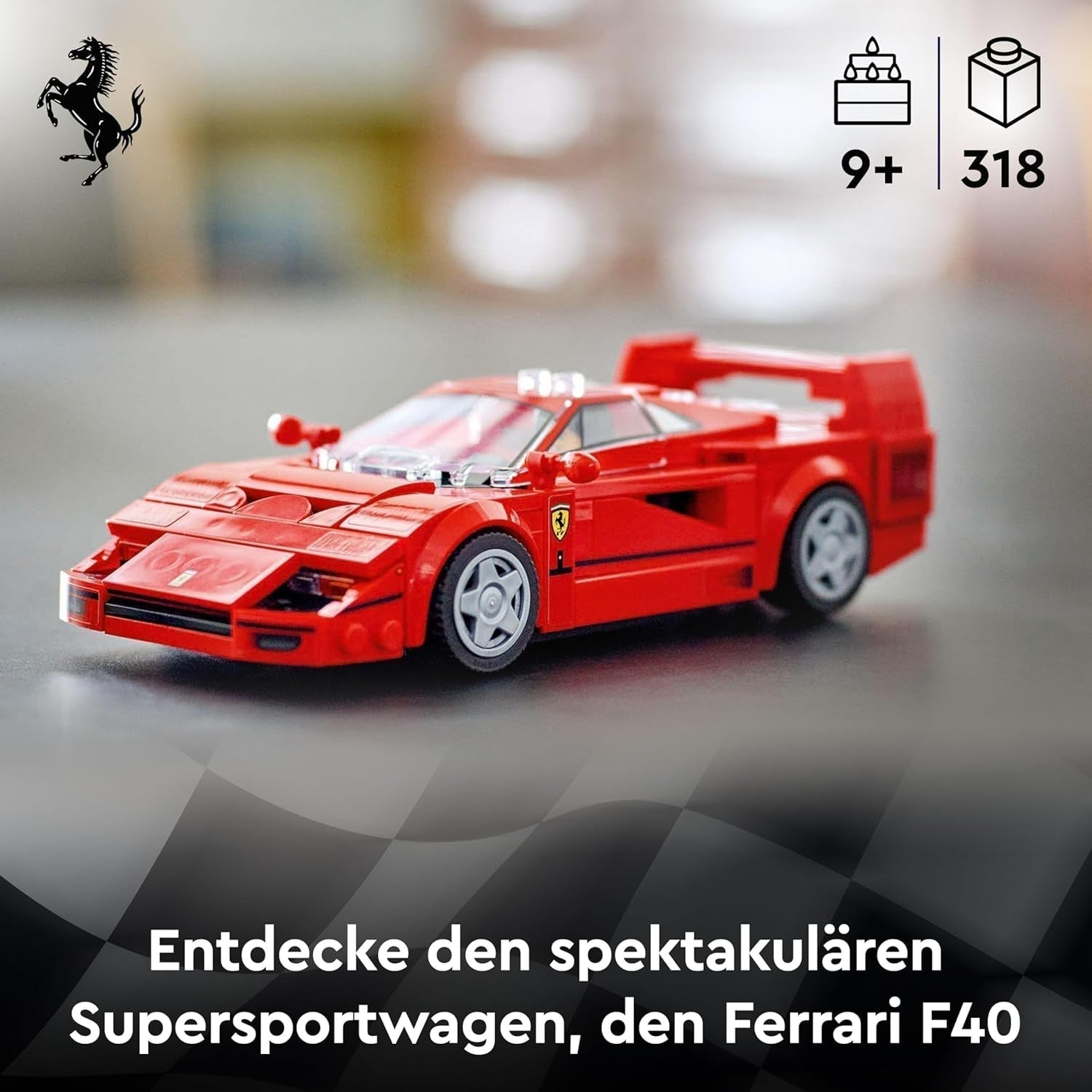 LEGO Speed Champions Superdeportivo Ferrari F40, set de juego con coche de juguete para construir y conductor con una minifigura, set de construcción de colección para niños, regalo para niños y niñas 76934 Juegos de construcción Besuche den LEGO-Store