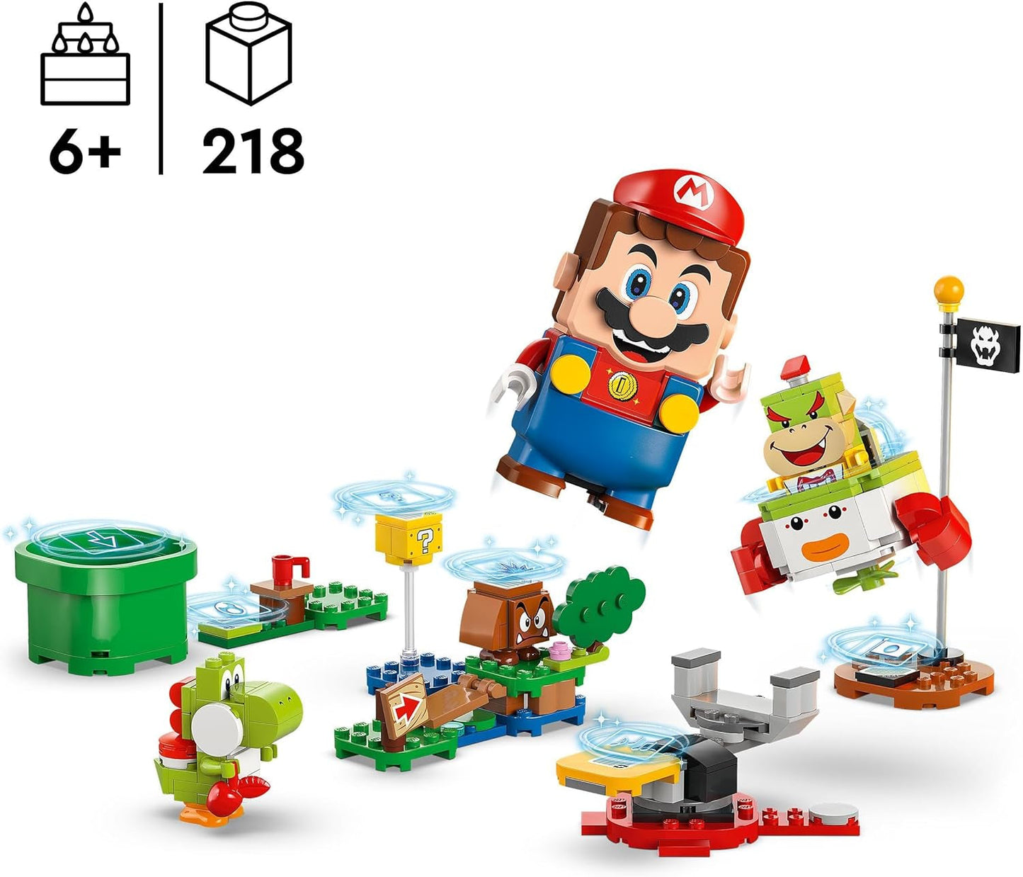 LEGO Super Mario Adventure con Mario interactivo, juego de carrito de payaso juvenil, Yoshi de juguete, regalo de Nintendo para niños, niñas y jugadores de 6 años en adelante 71439 Juegos de construcción Besuche den LEGO-Store