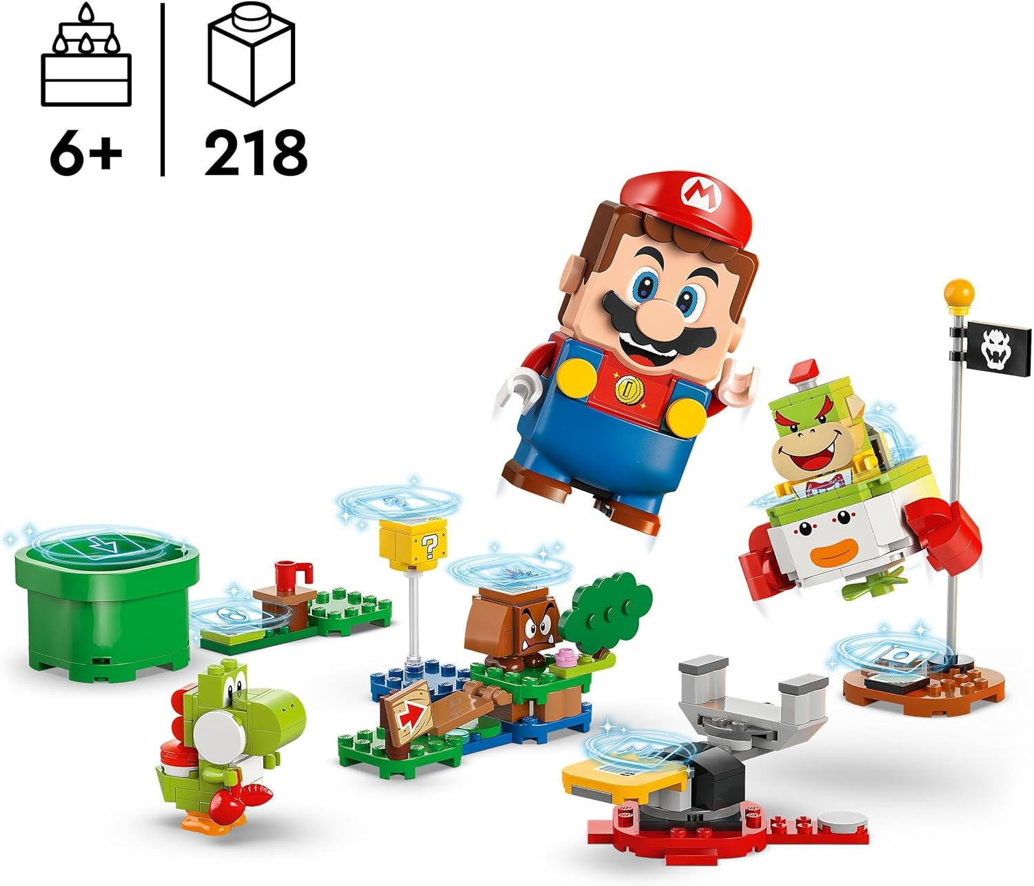 LEGO Super Mario Adventure con Mario interactivo, juego de carrito de payaso juvenil, Yoshi de juguete, regalo de Nintendo para niños, niñas y jugadores de 6 años en adelante 71439 Juegos de construcción Besuche den LEGO-Store