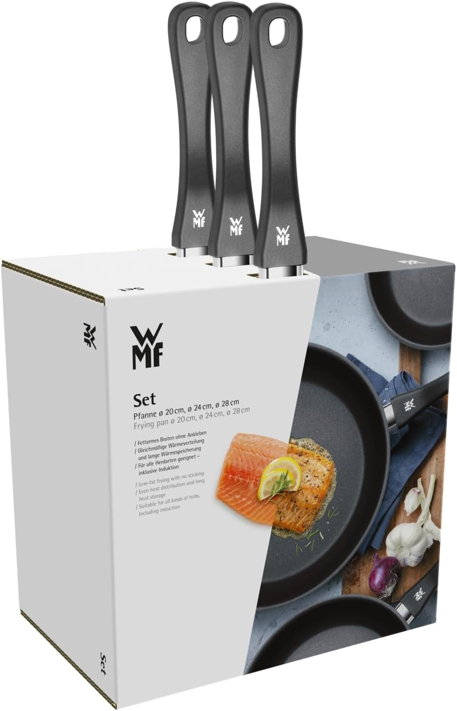 WMF Devil, inducción, acero inoxidable revestido Cromargan, mango de plástico Ollas y Sartenes Naty Shop