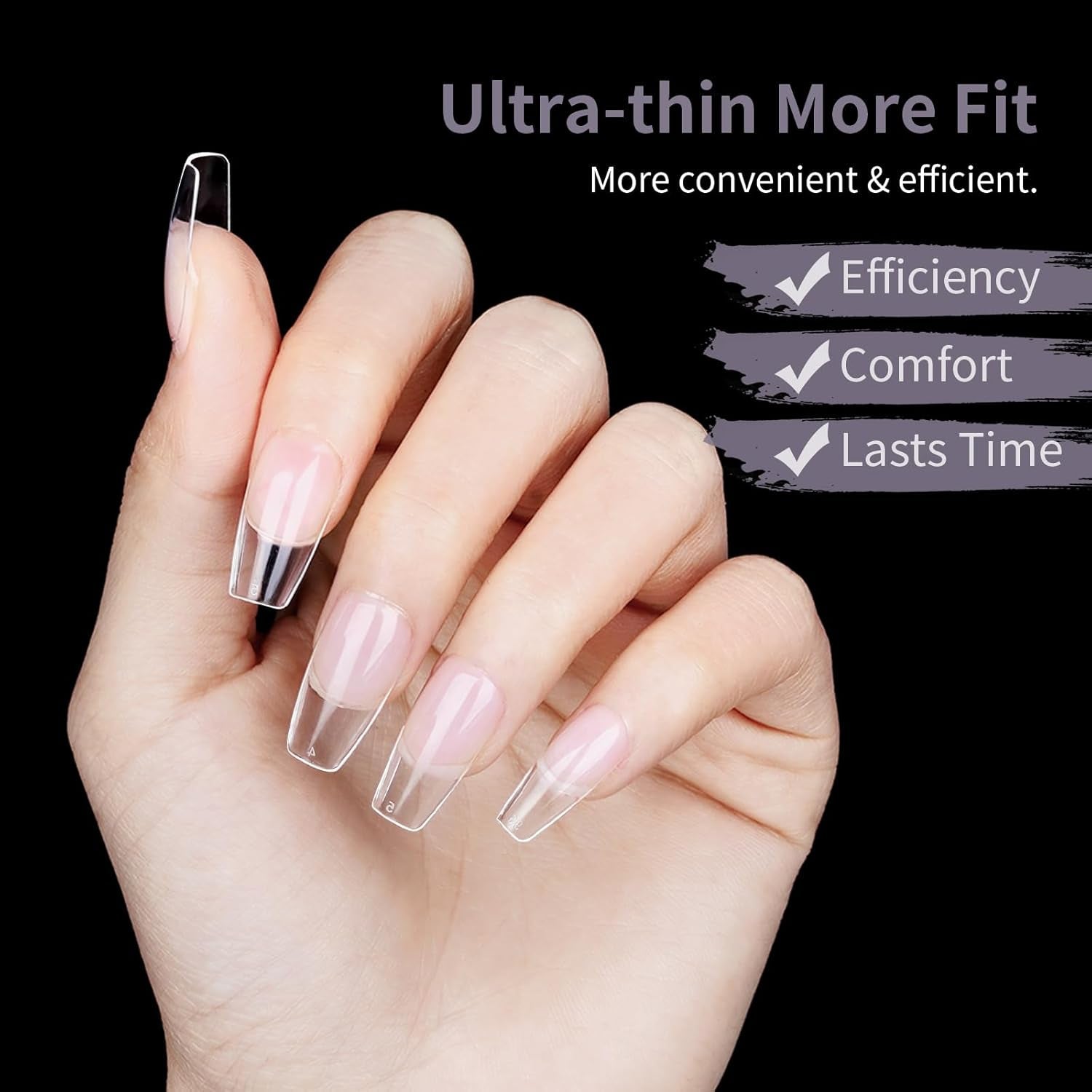 Uñas postizas cortas bailarina 500 Uds pegamento en 12 tamaños uñas artificiales Gel suave corto cobertura completa puntas de uñas para uñas de Gel cortas S