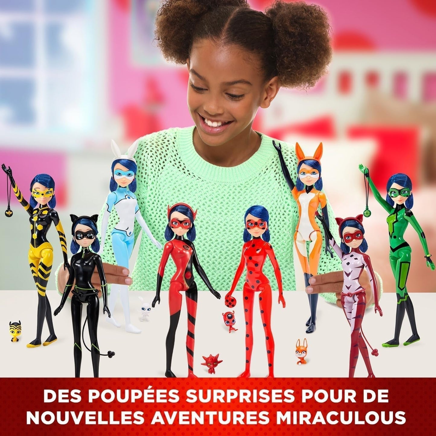 Bandai - Miraculous Ladybug - Muñeca Marinette Cambio De Color Sorpresa - Muñeca Articulada Miraculous, 26 Cm + 3 Sorpresas - Modelo Aleatorio - P50390 Muñecas Naty Shop