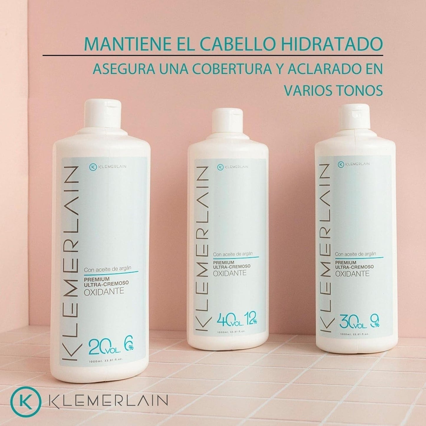 Crema para el cabello con oxígeno. Ultracrema oxidante para el cabello. Tinte permanente para el cabello. vegano. Tinte para el cabello - 1000 ml (20 vol., 6%) Tinte para el cabello Naty Shop