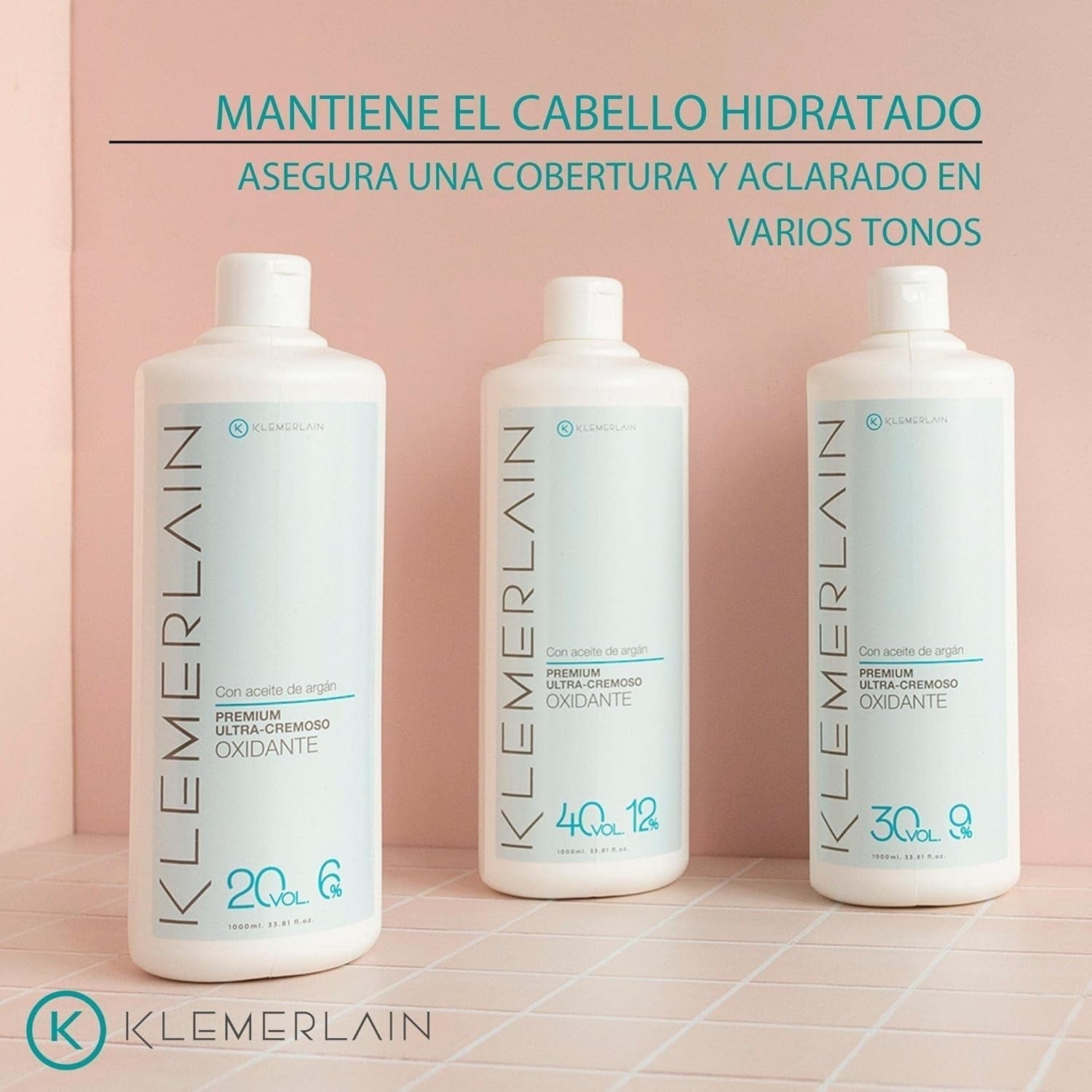 Crema para el cabello con oxígeno. Ultracrema oxidante para el cabello. Tinte permanente para el cabello. vegano. Tinte para el cabello - 1000 ml (20 vol., 6%) Tinte para el cabello Naty Shop
