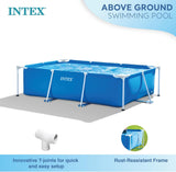 Intex 28271NP - Piscina elevada rectangular con estructura, 2282 L, acero y PVC, azul, 260x160x65 cm